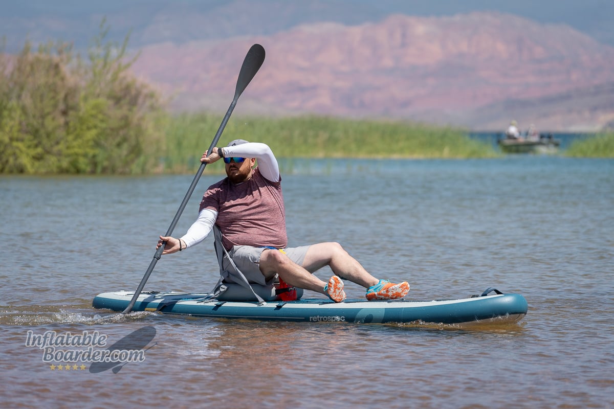 Retrospec Weekender Plus iSUP kayak maneuverability